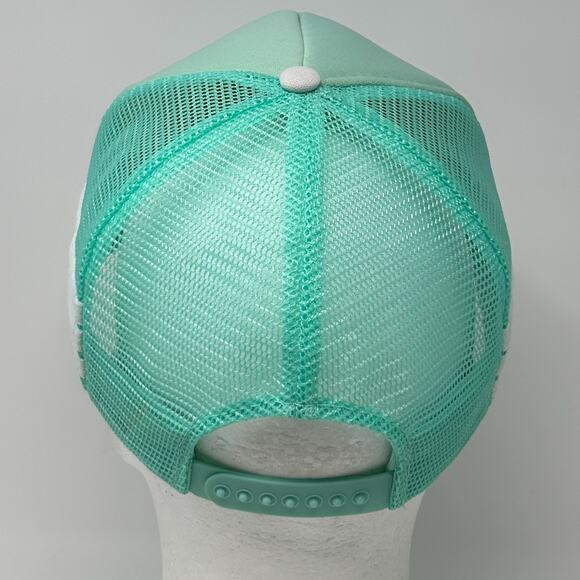 Vintage San Diego 3 Stripe Trucker Hat Cap Green 80s California Mesh Snapback - Picture 3 of 9